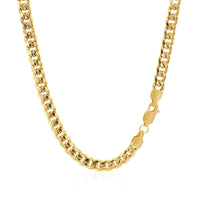 10k Yellow Gold Miami Cuban Semi Solid Chain (4.50 mm) | - Forever in Harmony