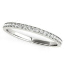 14k White Gold Prong Setting Round Diamond Wedding Band (1/5 cttw) - Forever in Harmony