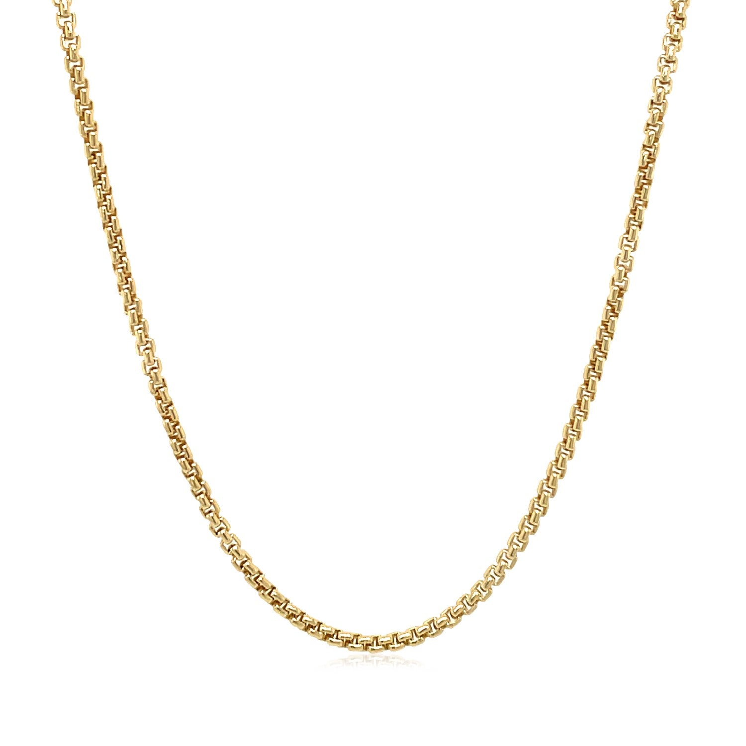 14k Yellow Gold Solid Round Box Chain (1.6 mm) |