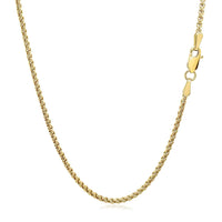 14k Yellow Gold Solid Round Box Chain (1.6 mm) | - Forever in Harmony