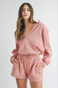 MABLE French Terry Hooded Romper.