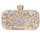 Diamond Evening Clutch Bag Wedding Golden Clutch Purse Chain Shoulder Handbag.