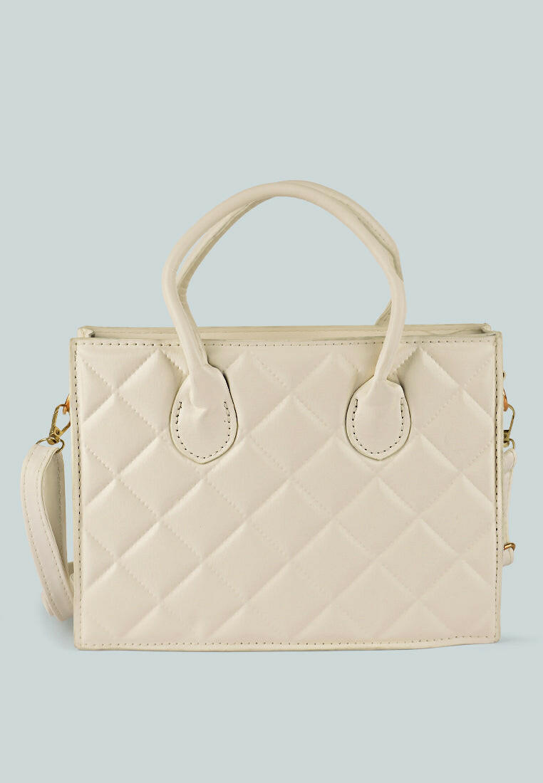 Quilted Structure Hand Bag.