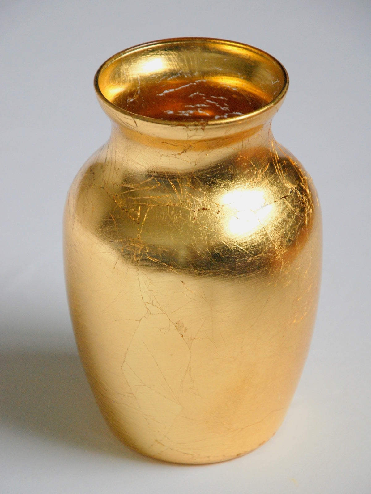 GILT 7" Gold Flower Vase.