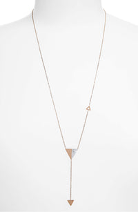 Triangle Y-Drop Necklace.