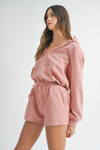 MABLE French Terry Hooded Romper.