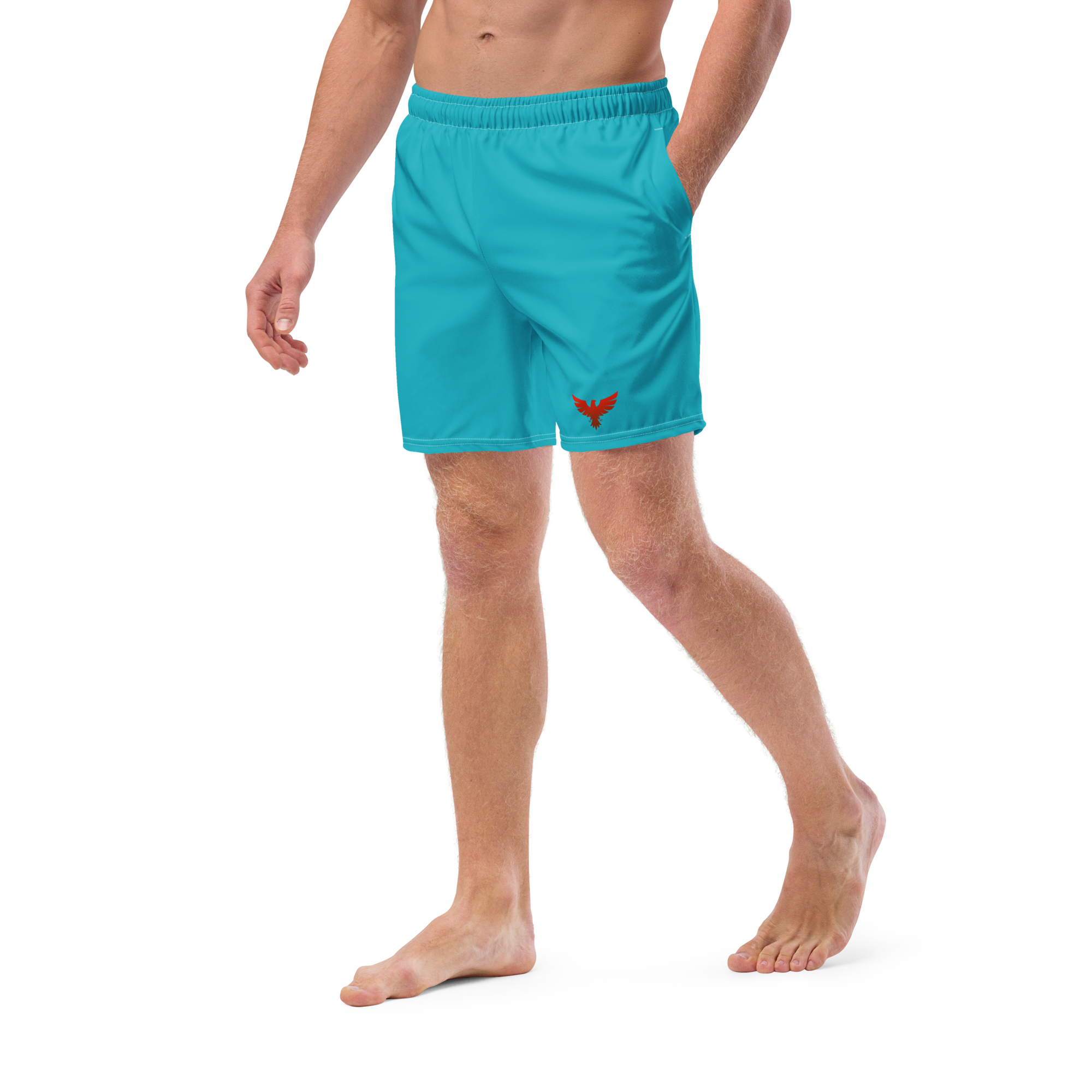 Men's Classic Teal Recycled Mid-Length UPF 50+ Swim Shorts