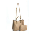 Jane - Light Brown Vegan Leather Satchel.