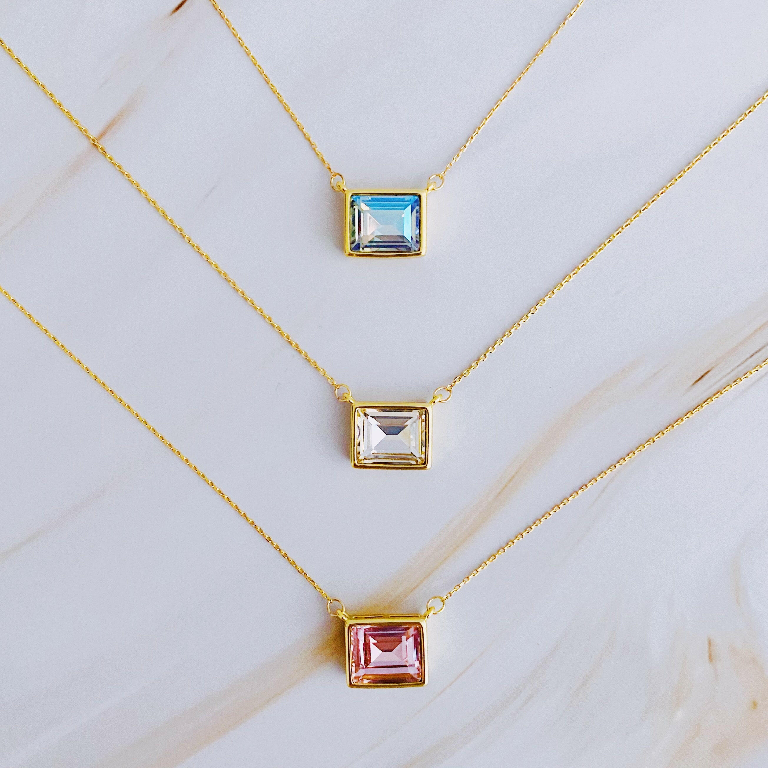 Sweet Square Pendant Necklace.