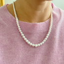 Queen Liz Graduated Pearl Necklace.