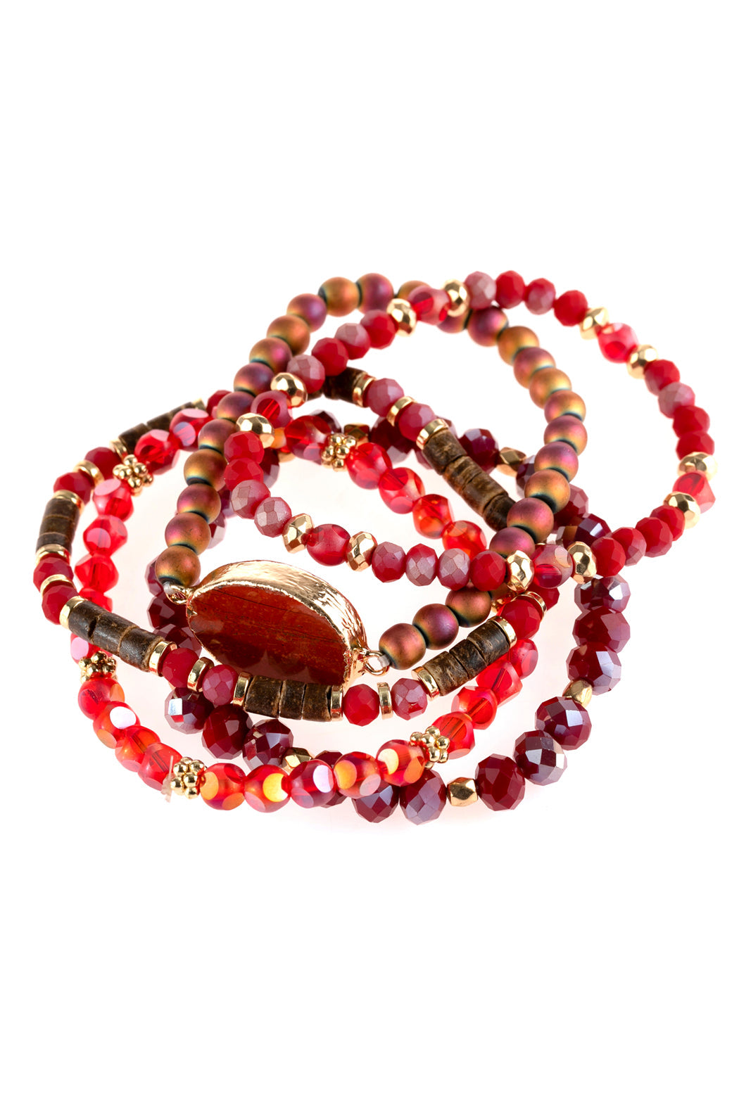 Natural Stone Charm Mixed Beads Bracelets.