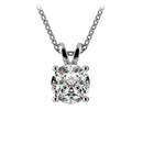 IGI Certified 2.00 CTW Prong Set Round Lab Grown Solitaire Diamond Pendant (G-Vs) in 14K White or Yellow Gold.