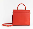 SIMONE - Red Print Vegan Leather Handbag.