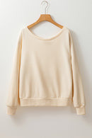 Bow Cutout Round Neck Long Sleeve Sweatshirt.