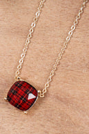 Buffalo Checkered Chain Necklace.