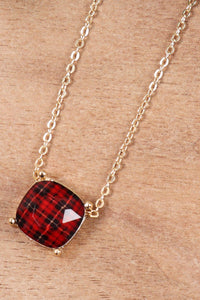 Buffalo Checkered Chain Necklace.