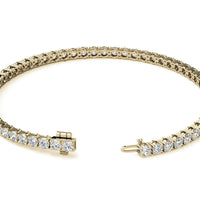 12.00 CTW Lab Grown Diamond Tennis Bracelet in 14kt White/Yellow Gold (G/Vs) AGI Certified.