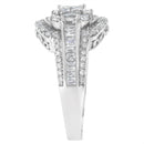 14KT White Gold Diamond Cocktail Ring (1 1/4 Cttw, H-I Color, SI2-I1 Clarity).