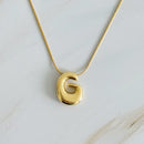 Balloon Letter Initial Necklace.