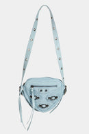 Fame PU Leather Triangle Crossbody Bag.