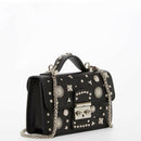 The Hollywood Studded Leather Crossbody Black.