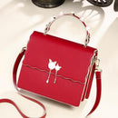 Genuine Leather Handbags Portable Fashion Shoulder Bag Trendy Crossbody Bag.