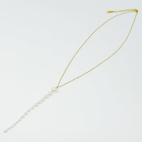 Gradiant Long Pearl Drop Necklace.