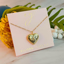 Nostalgic Heart Initial Open Locket Necklace.