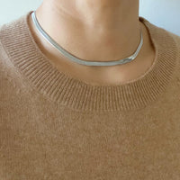 Simply Herringbone Chain Necklace.