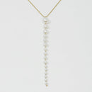 Gradiant Long Pearl Drop Necklace.