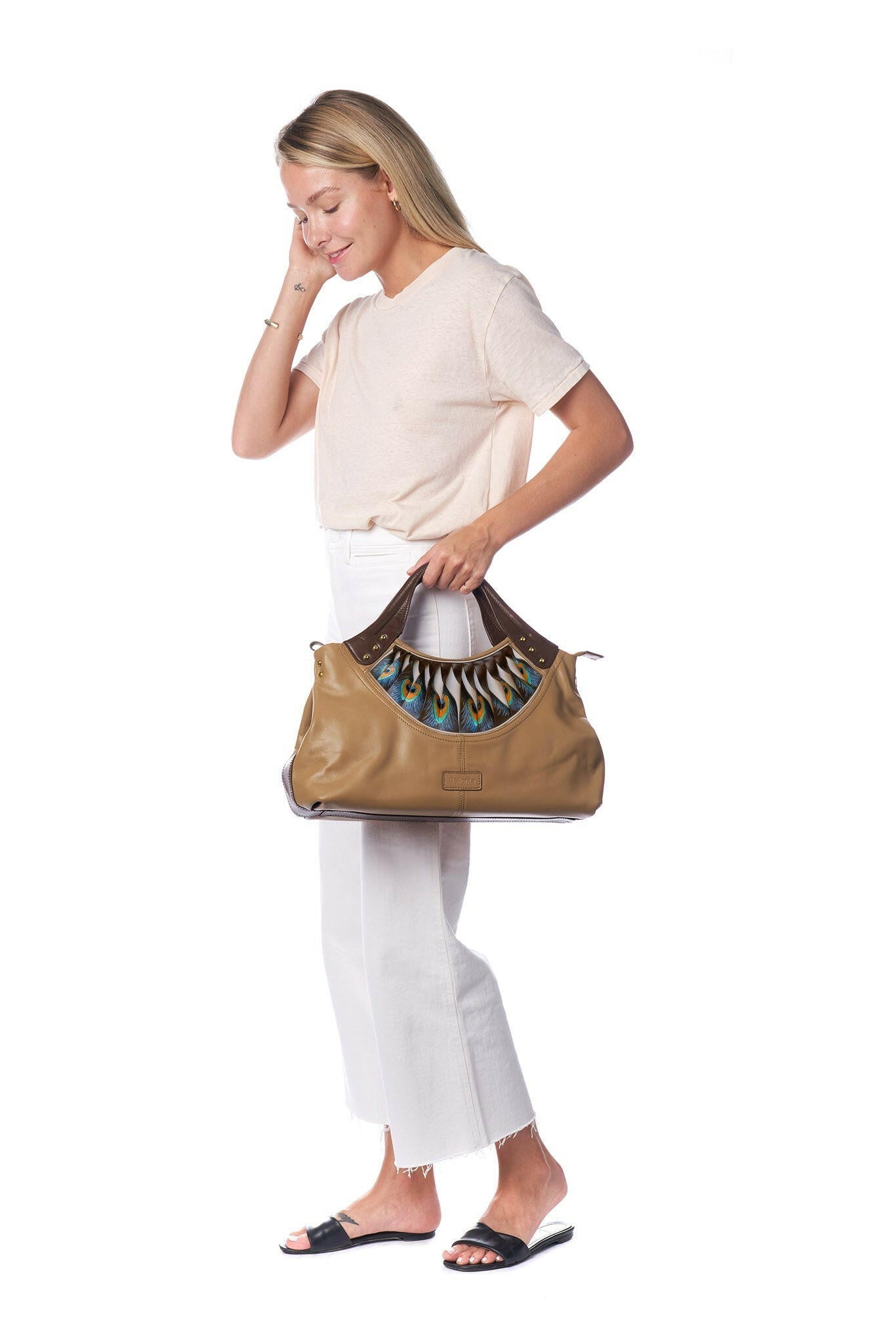 Feather Brown Tote.