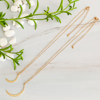 Crescent Duo Necklace Set of 2.