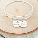 Personalized Gold Bangle - Custom Coordinates Bracelet.