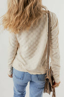 Tiffany Textured Thumbhole Sleeve Top.