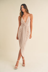 Mable Draped Detail Cami Midi Dress.