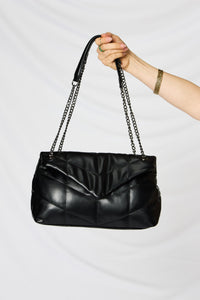 SHOMICO PU Leather Chain Handbag.