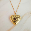 Nostalgic Heart Initial Open Locket Necklace.