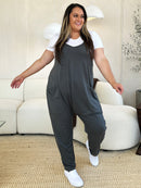 Double Take Full Size Sleeveless V-Neck Pocketed Jumpsuit.