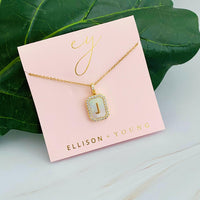 Initial Deco Open Locket Pendant Necklace