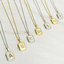 Initial Deco Open Locket Pendant Necklace.