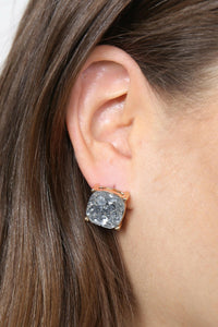 Ae0333-Glitter Epoxy Stud Earrings