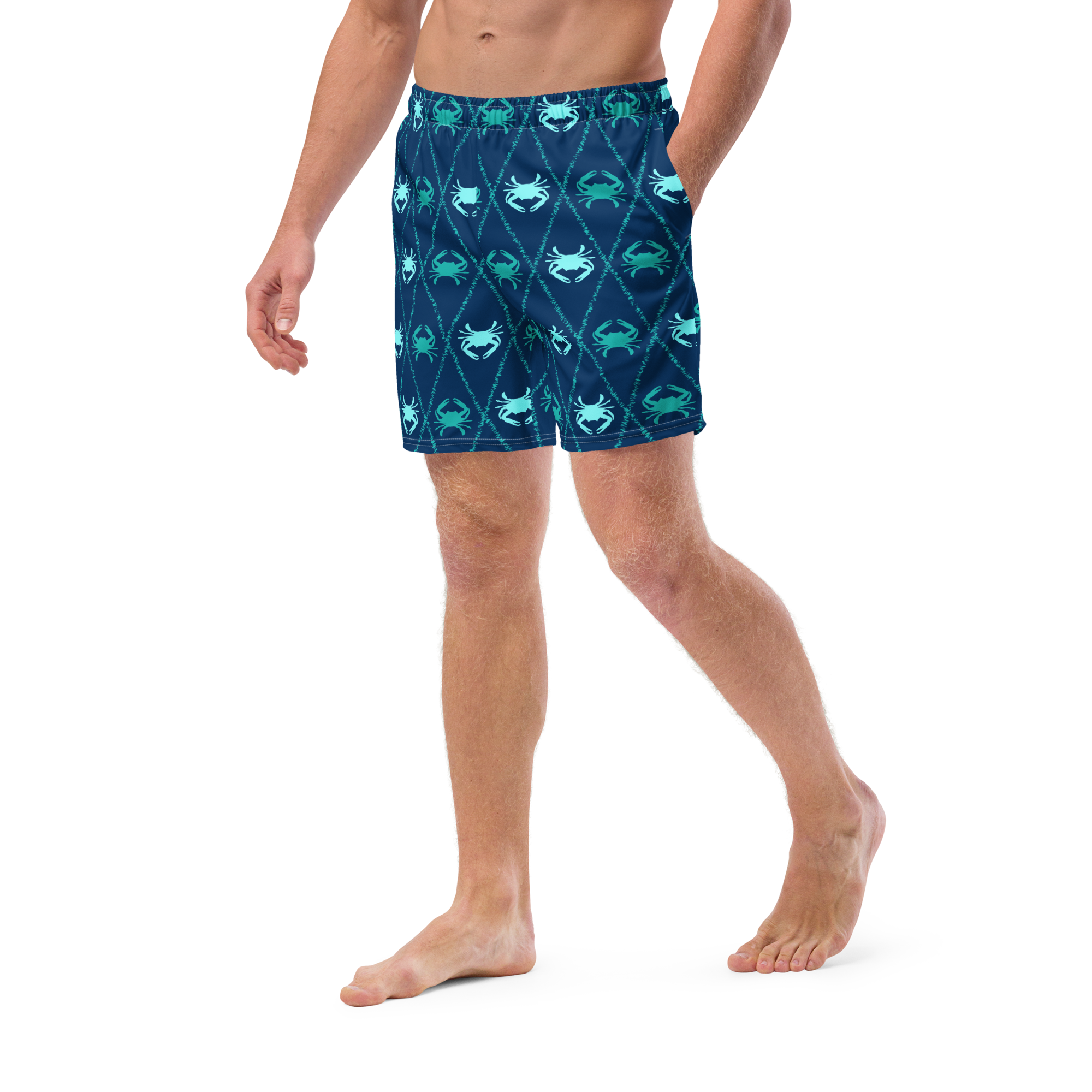 Men's Crabbies Recycled Mid-Length UPF 50+ Swim Shorts.