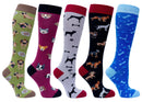 Women's Cute Dogs Knee High Socks Set.