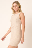 Mittoshop Tweed Sleeveless Mini Dress.