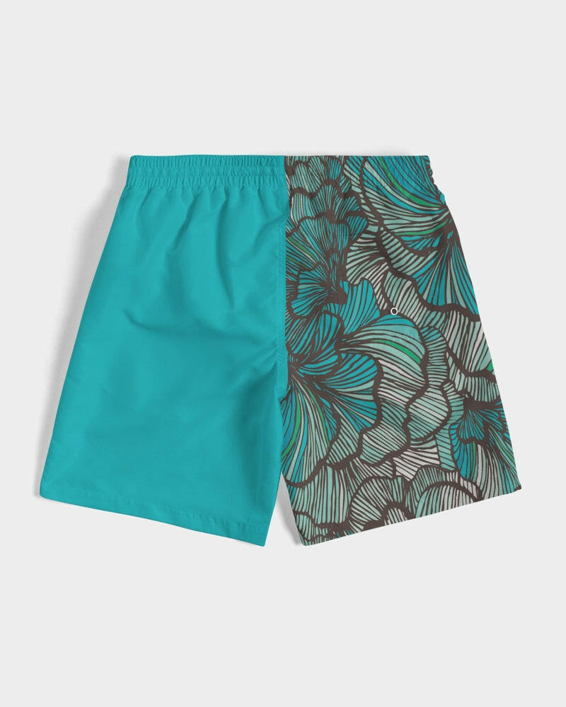 Sea Petal Swirls 7" Classic Men Swim Trunk.