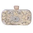 Diamond Evening Clutch Bag Wedding Golden Clutch Purse Chain Shoulder Handbag.