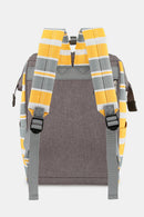 Himawari Striped Waterproof Nylon Backpack Bag with Side Pockets.