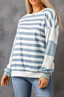 Elina Striped Pullover Sweatshirt.