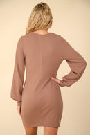 VERY J Ruched Detail Bodycon Mini Dress.