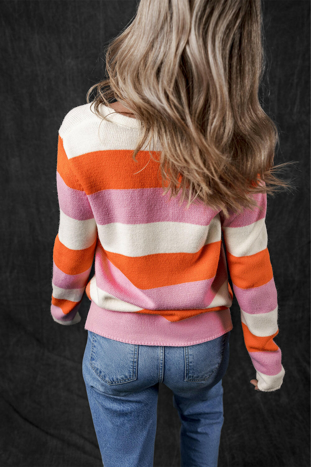 Laylani Stripe Casual Sweater.